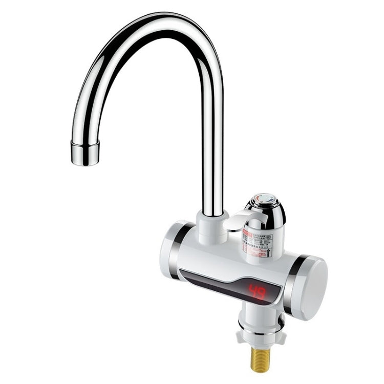 Kitchen Instant Electric Hot Water Faucet Hot & Cold Water Heater EU Plug, Lamp Display Lower Water Inlet, Lamp Display Side Water Inlet, Lamp Display Leakage Protection Lower Water Inlet, Lamp Shows Leakage Protection Side Water Inlet...