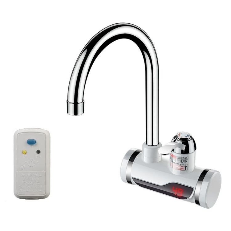 Kitchen Instant Electric Hot Water Faucet Hot & Cold Water Heater EU Plug, Lamp Display Lower Water Inlet, Lamp Display Side Water Inlet, Lamp Display Leakage Protection Lower Water Inlet, Lamp Shows Leakage Protection Side Water Inlet...