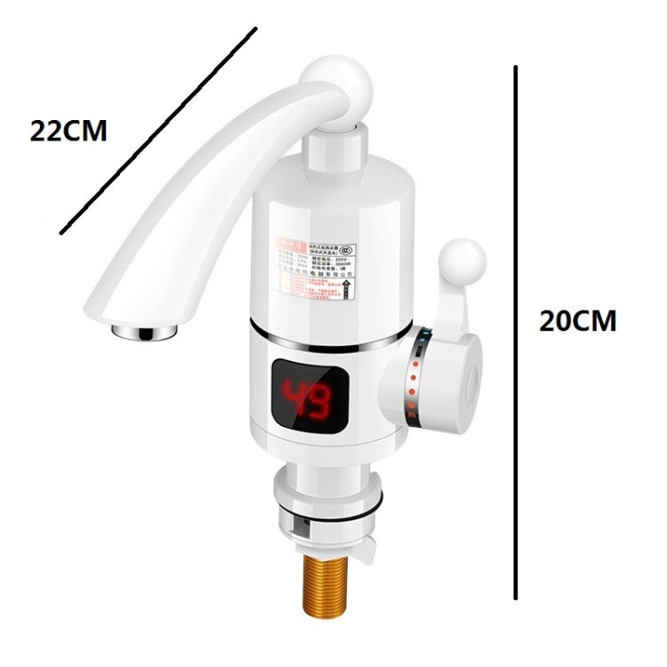 Digital Display Electric Heating Faucet Instant Hot Water Heater EU Plug, Digital Display Horizontal Tube, Digital Display Elbow, Digital Horizontal Tube With Leakage Protection, Digital Elbow With Leakage Protection, Lamp Display Elbow...