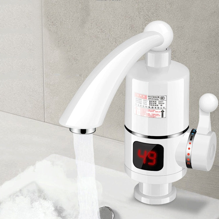 Digital Display Electric Heating Faucet Instant Hot Water Heater EU Plug, Digital Display Horizontal Tube, Digital Display Elbow, Digital Horizontal Tube With Leakage Protection, Digital Elbow With Leakage Protection, Lamp Display Elbow...