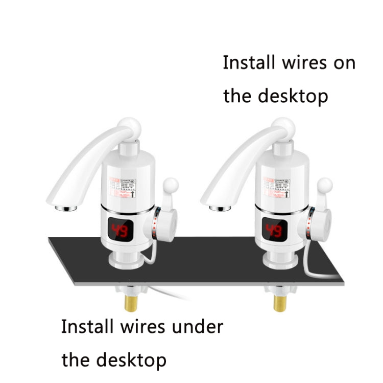 Digital Display Electric Heating Faucet Instant Hot Water Heater EU Plug, Digital Display Horizontal Tube, Digital Display Elbow, Digital Horizontal Tube With Leakage Protection, Digital Elbow With Leakage Protection, Lamp Display Elbow...