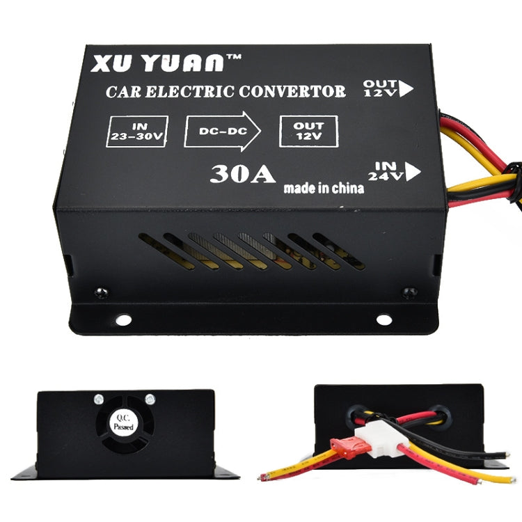 XUYUAN 380W Step-Down Converter 24V to 12V 30A Automotive DC Power Buck Converter, 380W 24V to 12V