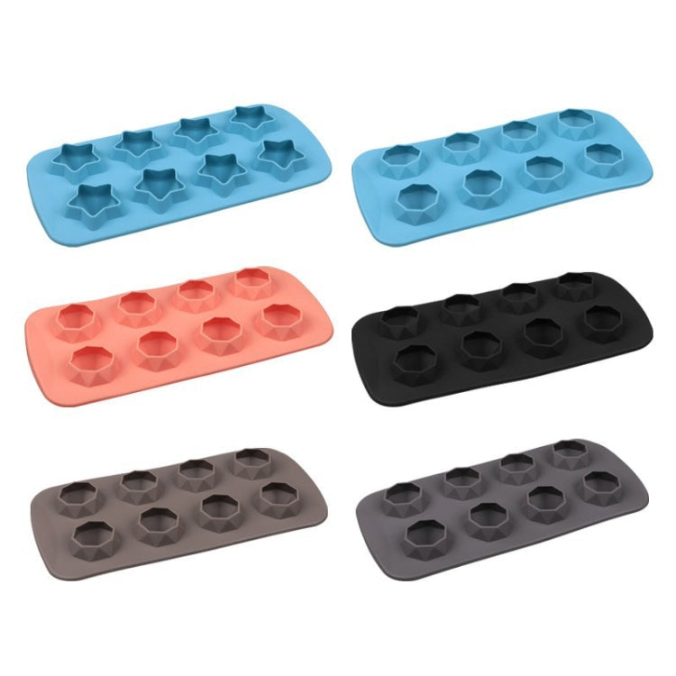2 PCS Creative Silicone Ice Tray Mold 8 Continuous Mould Home-Made DIY Ice Tray Box, Style:, Brick  (Blue), Brick (Candy Color), Brick  (Jelly), Heart-shaped(Candy Effect), Heart-shaped(Jelly Effect), Five-star (Candy Effect)...