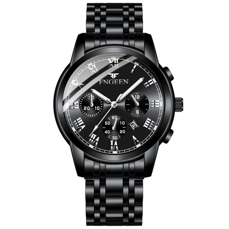 FNGEEN 4006 Men Automatic Mechanical Watch Waterproof Quartz Watch, Gold Blue Surface, Gold Black Surface, Gold White Surface, White Steel White Surface, White Steel Black Surface, White Steel Blue Surface, Black Steel Black Surface                    ...