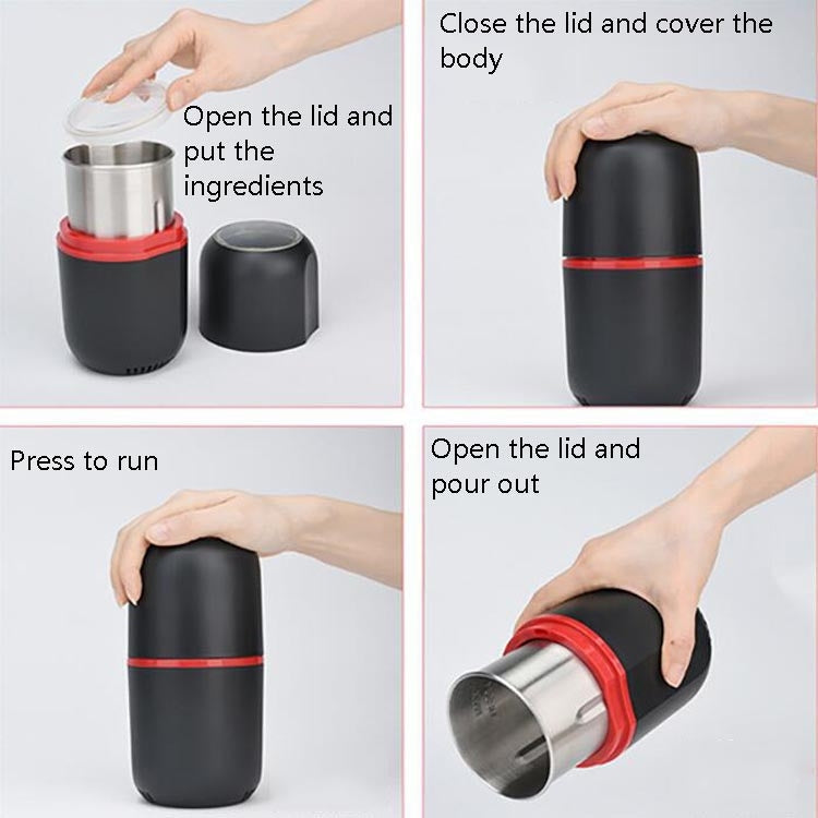 Electric Small Grinder Household Seasoning Miscellaneous Grains Chinese Medicine Coffee Grinder, 220V EU Plug (White), 220V EU Plug (Black), 220V UK Plug (White), 220V UK Plug (Black), 110V US Plug (White), 110V US Plug (Black)