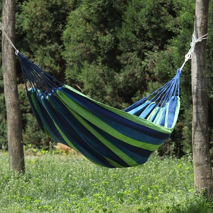 Thick Canvas Hammock Field Rollover Prevention Outdoor  Hammock Swing, 260x80 No Stick Single (Red Stripe), 260x80  Non-stick Single (Blue Stripes ), 260x100 No Stick (Red Stripes), 260x100 No Stick (Blue Stripes), 260x150 No Stick (Red Stripes）...