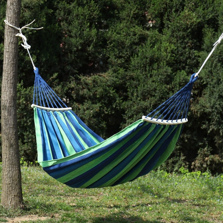 Thick Canvas Hammock Field Rollover Prevention Outdoor  Hammock Swing, 260x80 No Stick Single (Red Stripe), 260x80  Non-stick Single (Blue Stripes ), 260x100 No Stick (Red Stripes), 260x100 No Stick (Blue Stripes), 260x150 No Stick (Red Stripes）...