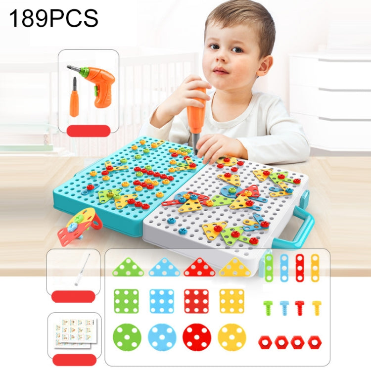 Children Screw-Tightening Electric Drill Toy Manual Assembly Toolbox, Style:, 2D Plane + Manual Drill (188 PCS), 2D Plane + Electric Drill (189 PCS), 3D + Manual Drill (275 PCS), 3D + Electric Drill (276 PCS), 3D + Electric Drill (316 PCS)...