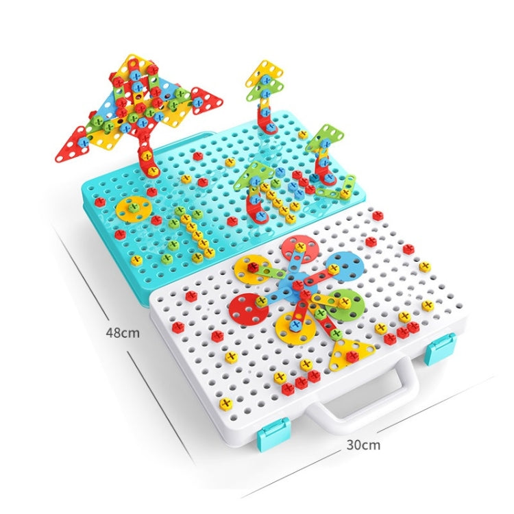 Children Screw-Tightening Electric Drill Toy Manual Assembly Toolbox, Style:, 2D Plane + Manual Drill (188 PCS), 2D Plane + Electric Drill (189 PCS), 3D + Manual Drill (275 PCS), 3D + Electric Drill (276 PCS), 3D + Electric Drill (316 PCS)...