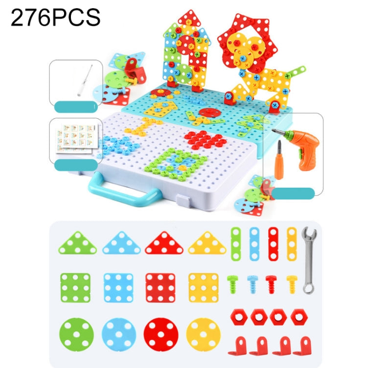 Children Screw-Tightening Electric Drill Toy Manual Assembly Toolbox, Style:, 2D Plane + Manual Drill (188 PCS), 2D Plane + Electric Drill (189 PCS), 3D + Manual Drill (275 PCS), 3D + Electric Drill (276 PCS), 3D + Electric Drill (316 PCS)...