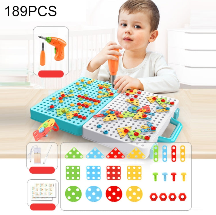 Children Screw-Tightening Electric Drill Toy Manual Assembly Toolbox, Style:, 2D Plane + Manual Drill (188 PCS), 2D Plane + Electric Drill (189 PCS), 3D + Manual Drill (275 PCS), 3D + Electric Drill (276 PCS), 3D + Electric Drill (316 PCS)...