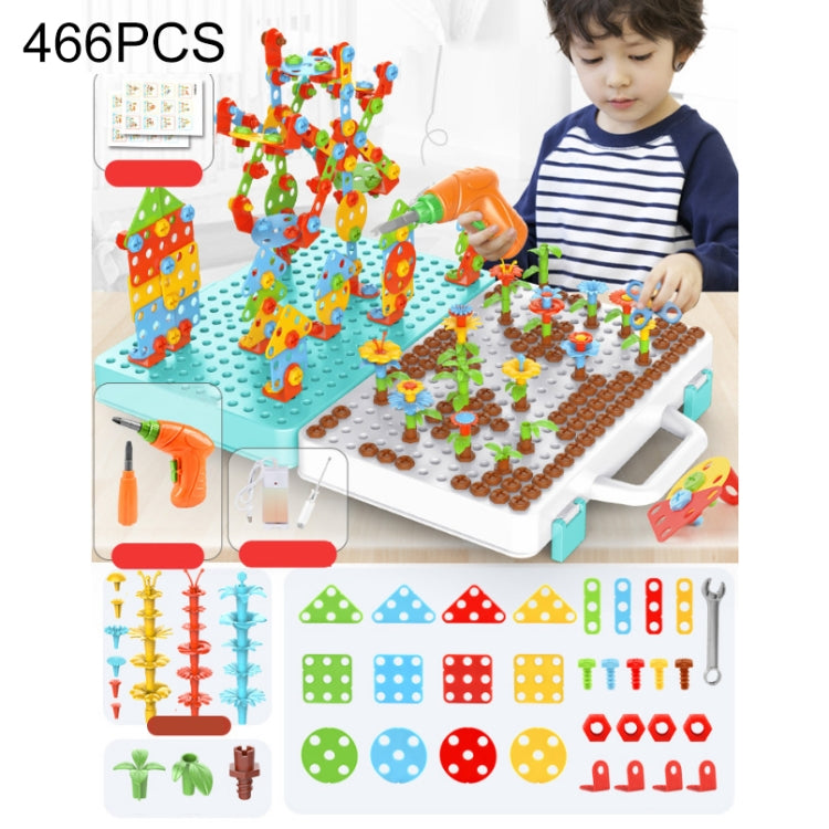 Children Screw-Tightening Electric Drill Toy Manual Assembly Toolbox, Style:, 2D Plane + Manual Drill (188 PCS), 2D Plane + Electric Drill (189 PCS), 3D + Manual Drill (275 PCS), 3D + Electric Drill (276 PCS), 3D + Electric Drill (316 PCS)...