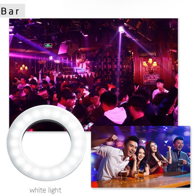 Mobile Phone Live Selfie Light LED Beauty Ring Fill Light, White, Pink, Black