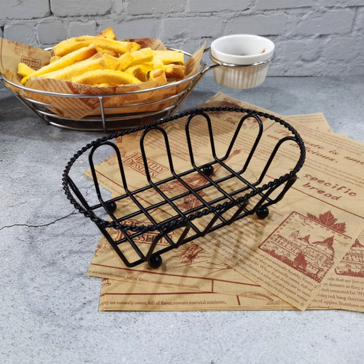Wrought Iron Fruit Portable Storage Basket Bread French Fries Fried Snacks Portable Basket, Double Cup Egg-shaped, Double Cup Round, Single Cup Boat, Square Short Basket, Rectangular Short Basket, Large Round Wire, Small Round Wire, Large Messy Wire...