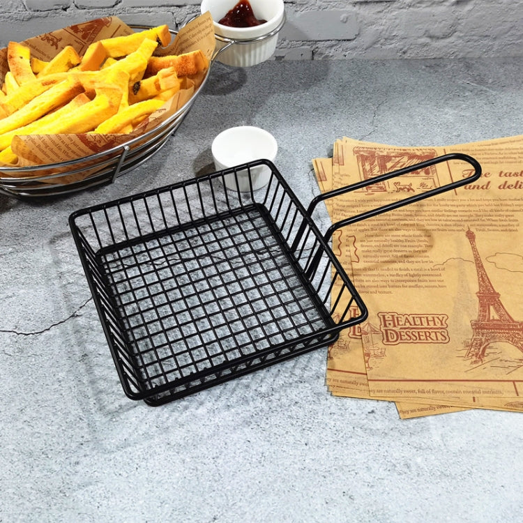 Wrought Iron Fruit Portable Storage Basket Bread French Fries Fried Snacks Portable Basket, Double Cup Egg-shaped, Double Cup Round, Single Cup Boat, Square Short Basket, Rectangular Short Basket, Large Round Wire, Small Round Wire, Large Messy Wire...