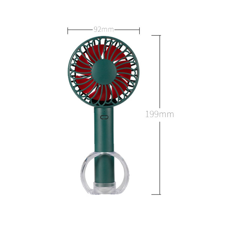 FS-H01 USB Portable Ultra-quiet Large Wind Hand-held Desktop Student Dormitory Household Mini Fan, White, Black, Green