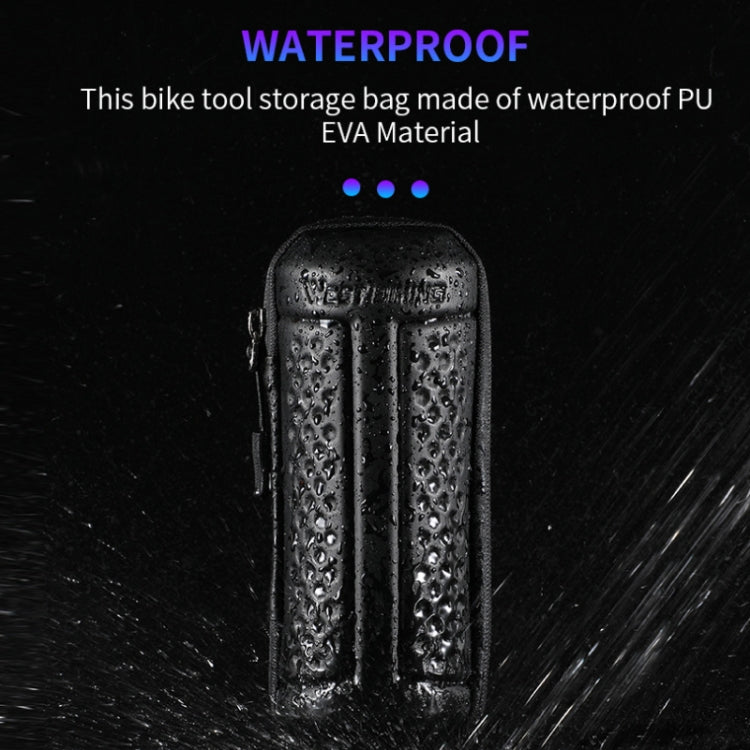WEST BIKING 1.2L Bicycle EVA Hard Shell Water Bottle Bag With Bottle Cage, Rack+A Black Bag, Rack+B Frosted Black