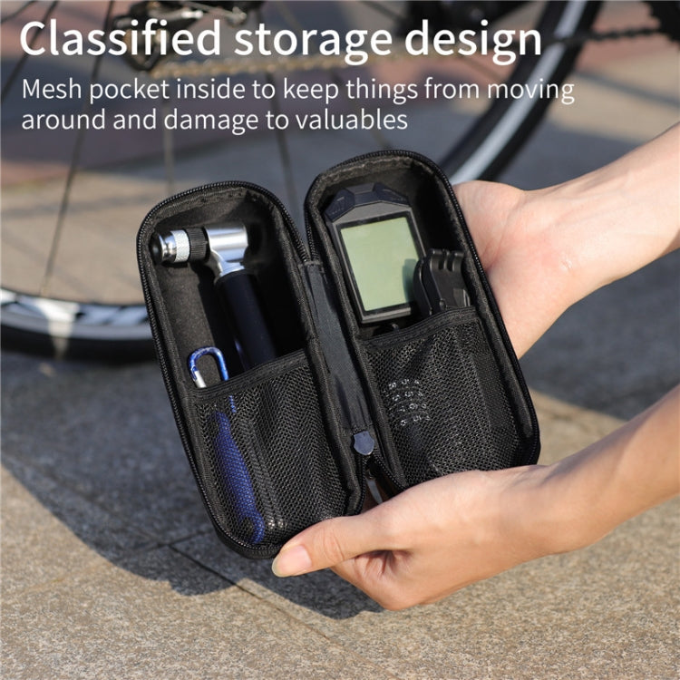 WEST BIKING 1.2L Bicycle EVA Hard Shell Water Bottle Bag With Bottle Cage, Rack+A Black Bag, Rack+B Frosted Black
