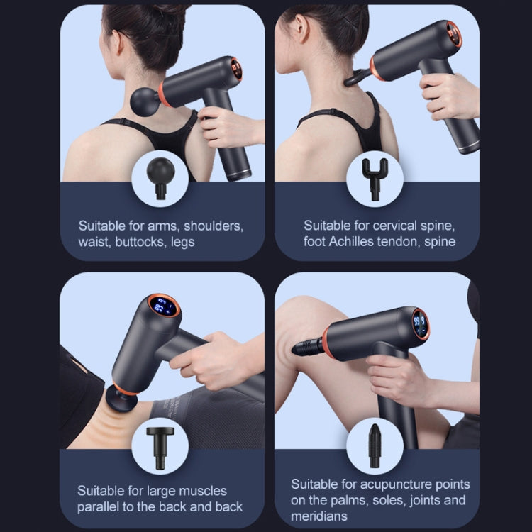 Muscles Relax Massager Fitness Equipment Fascia Gun, Professional Model (Black), Storage Model (Black), Flagship Model (6 Gears Gray), Flagship Upgrade (6 Gears Gray)