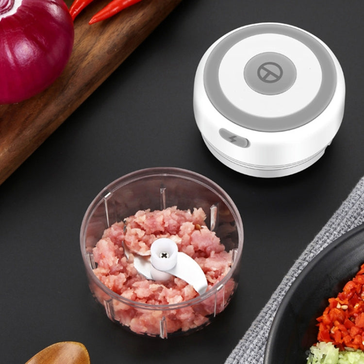 ZM-14 Household Mini Wireless Electric Garlic Masher, White 100ml, Green 100ml, Pink 100ml, High Cup White 250ml, High Cup Green 250ml, High Cup Pink 250ml, White Glass 300ml, Green Glass 300ml, Pink Glass 300ml, White High Cup 250ml + Small Cup 100ml...