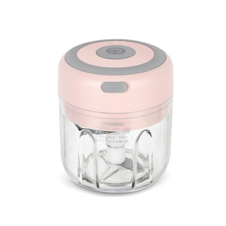 ZM-14 Household Mini Wireless Electric Garlic Masher, White 100ml, Green 100ml, Pink 100ml, High Cup White 250ml, High Cup Green 250ml, High Cup Pink 250ml, White Glass 300ml, Green Glass 300ml, Pink Glass 300ml, White High Cup 250ml + Small Cup 100ml...