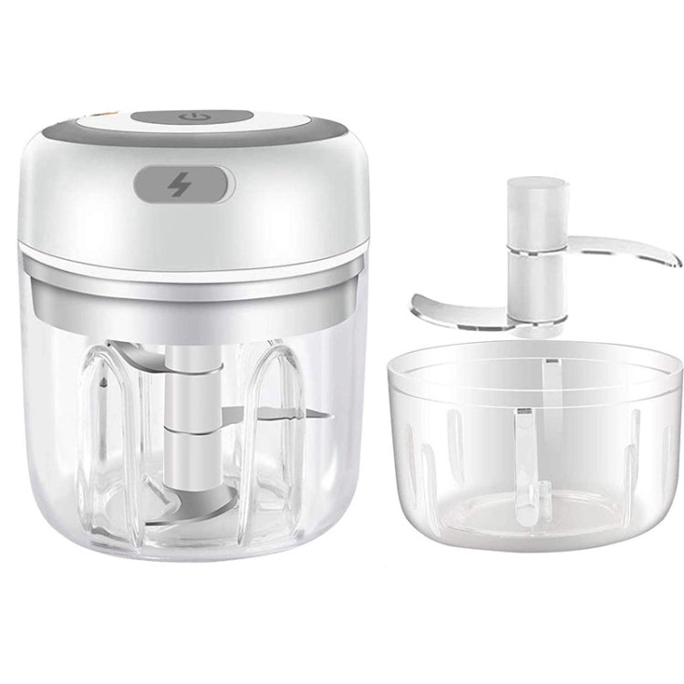 ZM-14 Household Mini Wireless Electric Garlic Masher, White 100ml, Green 100ml, Pink 100ml, High Cup White 250ml, High Cup Green 250ml, High Cup Pink 250ml, White Glass 300ml, Green Glass 300ml, Pink Glass 300ml, White High Cup 250ml + Small Cup 100ml...