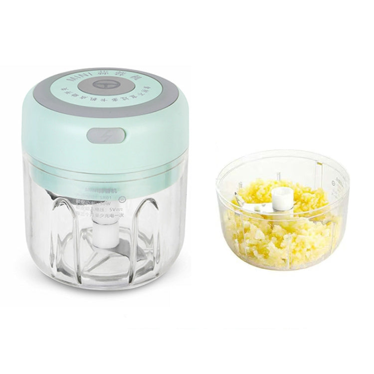 ZM-14 Household Mini Wireless Electric Garlic Masher, White 100ml, Green 100ml, Pink 100ml, High Cup White 250ml, High Cup Green 250ml, High Cup Pink 250ml, White Glass 300ml, Green Glass 300ml, Pink Glass 300ml, White High Cup 250ml + Small Cup 100ml...