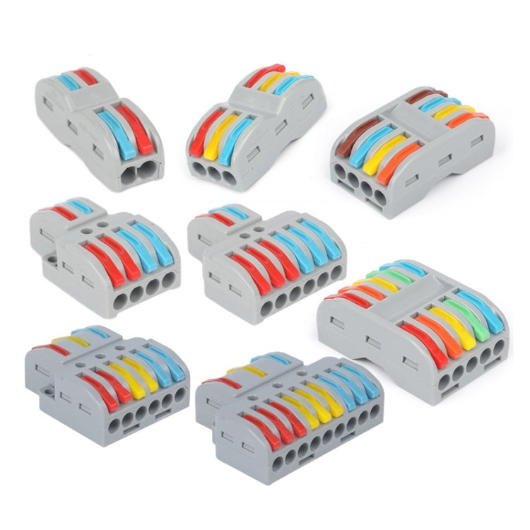 SPL-2 2 In 3 Out Colorful Quick Line Terminal Multi-Function Dismantling Wire Connection Terminal, SPL-2 2 In 3 Out, SPL-3 3 In 3 Out, SPL-42 2 In 4 Out, SPL-62 2 In 6 Out, SPL-63 3 In 6 Out, SPL-93 3 In 9 Out, LT-624 2 In 4 Out, LT-626 2 In 6 Out...