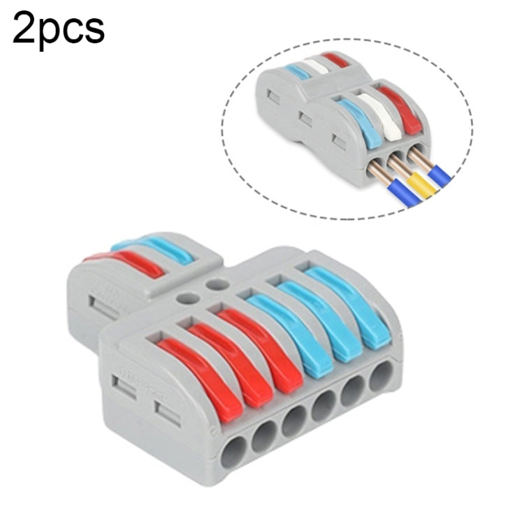 SPL-2 2 In 3 Out Colorful Quick Line Terminal Multi-Function Dismantling Wire Connection Terminal, SPL-2 2 In 3 Out, SPL-3 3 In 3 Out, SPL-42 2 In 4 Out, SPL-62 2 In 6 Out, SPL-63 3 In 6 Out, SPL-93 3 In 9 Out, LT-624 2 In 4 Out, LT-626 2 In 6 Out...