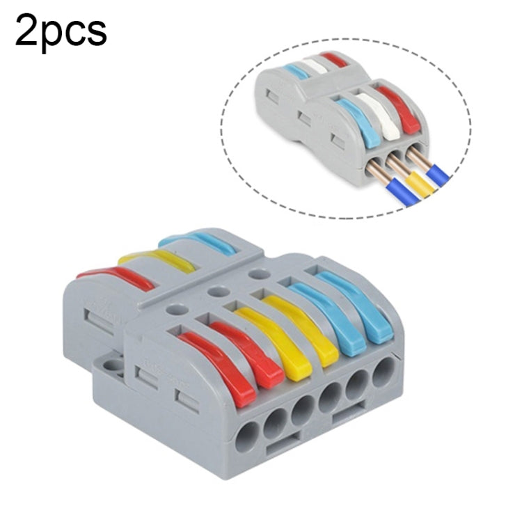 SPL-2 2 In 3 Out Colorful Quick Line Terminal Multi-Function Dismantling Wire Connection Terminal, SPL-2 2 In 3 Out, SPL-3 3 In 3 Out, SPL-42 2 In 4 Out, SPL-62 2 In 6 Out, SPL-63 3 In 6 Out, SPL-93 3 In 9 Out, LT-624 2 In 4 Out, LT-626 2 In 6 Out...