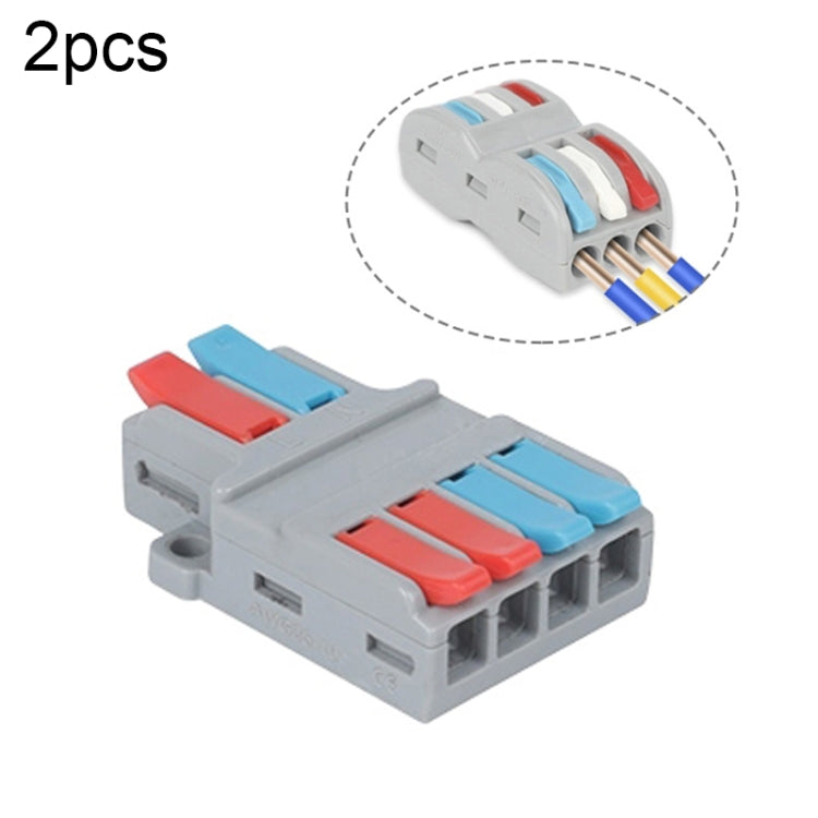 SPL-2 2 In 3 Out Colorful Quick Line Terminal Multi-Function Dismantling Wire Connection Terminal, SPL-2 2 In 3 Out, SPL-3 3 In 3 Out, SPL-42 2 In 4 Out, SPL-62 2 In 6 Out, SPL-63 3 In 6 Out, SPL-93 3 In 9 Out, LT-624 2 In 4 Out, LT-626 2 In 6 Out...
