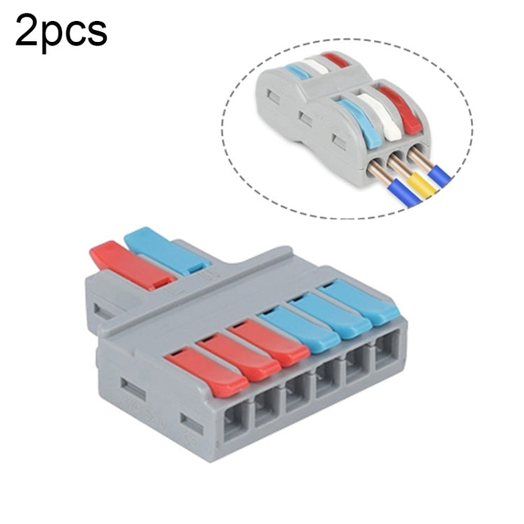 SPL-2 2 In 3 Out Colorful Quick Line Terminal Multi-Function Dismantling Wire Connection Terminal, SPL-2 2 In 3 Out, SPL-3 3 In 3 Out, SPL-42 2 In 4 Out, SPL-62 2 In 6 Out, SPL-63 3 In 6 Out, SPL-93 3 In 9 Out, LT-624 2 In 4 Out, LT-626 2 In 6 Out...