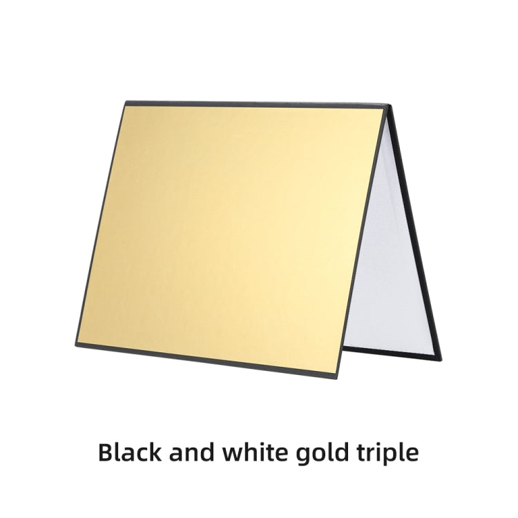 3-in-1 Reflective Board White + Black + Silver A3 Cardboard Folding Light Diffuser Board, 3-in-1 A3 Cardboard Silver, 3-in-1 A3 Cardboard Gold