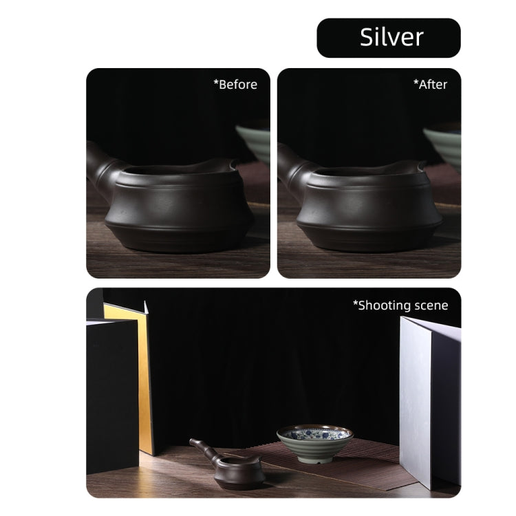 3-in-1 Reflective Board White + Black + Silver A3 Cardboard Folding Light Diffuser Board, 3-in-1 A3 Cardboard Silver, 3-in-1 A3 Cardboard Gold
