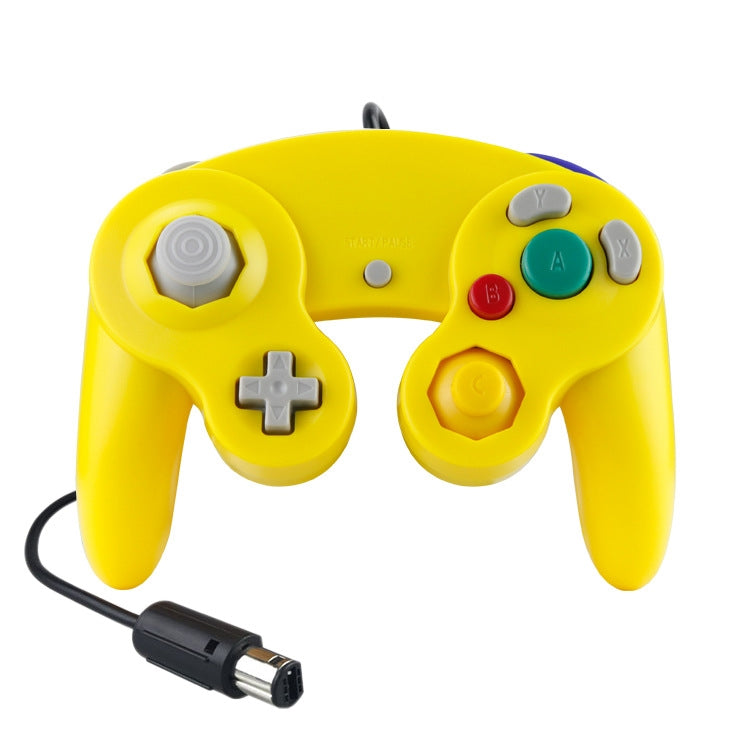 2 PCS Single Point Vibrating Controller Wired Game Controller For Nintendo NGC / Wii, White, Pink, Yellow, Red, Purple, Green, Blue, Black, Silver, Orange