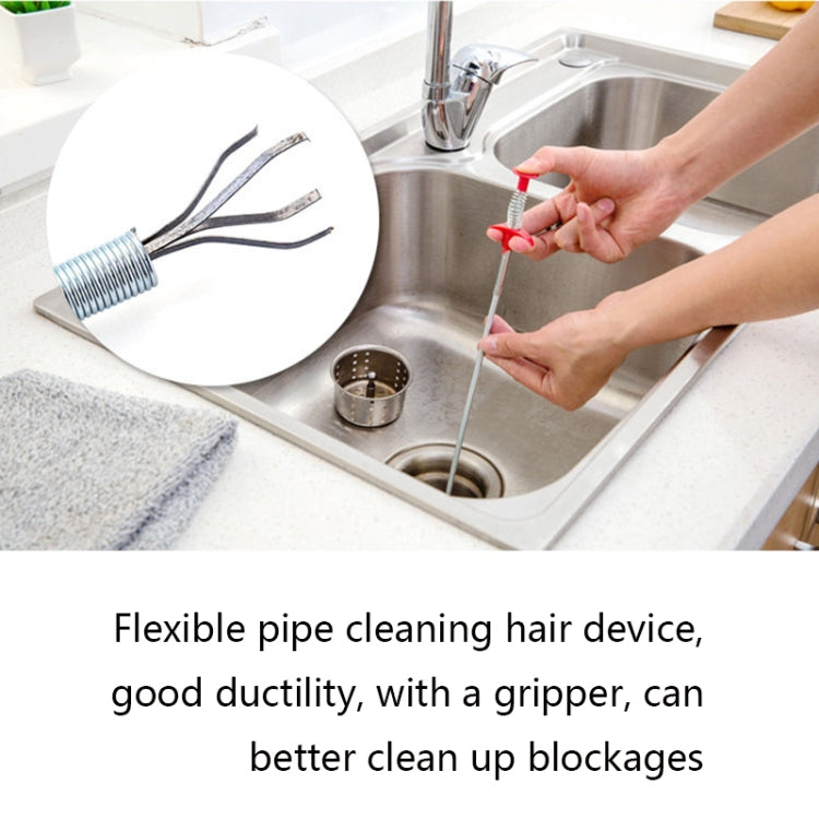 Kitchen Pipe Dredge Hook Sewer Toilet Anti-Blocking Sink Dredge Kit, Style:, 6 PCS/Set-1M, 6 PCS/Set-1.5M, 6 PCS/Set-3, 6 PCS/Set-4