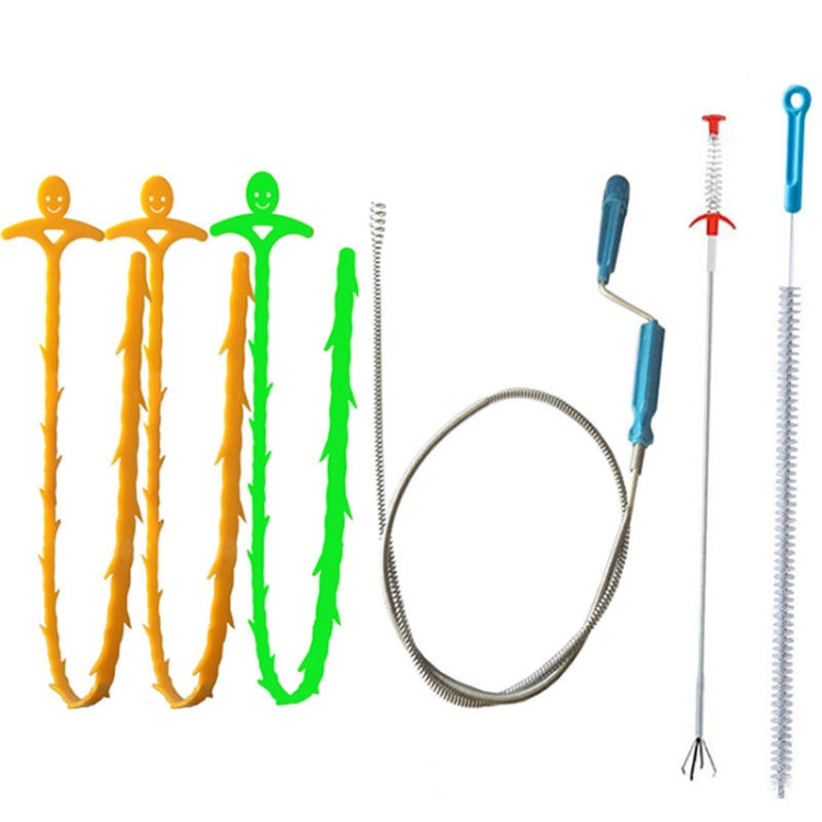 Kitchen Pipe Dredge Hook Sewer Toilet Anti-Blocking Sink Dredge Kit, Style:, 6 PCS/Set-1M, 6 PCS/Set-1.5M, 6 PCS/Set-3, 6 PCS/Set-4