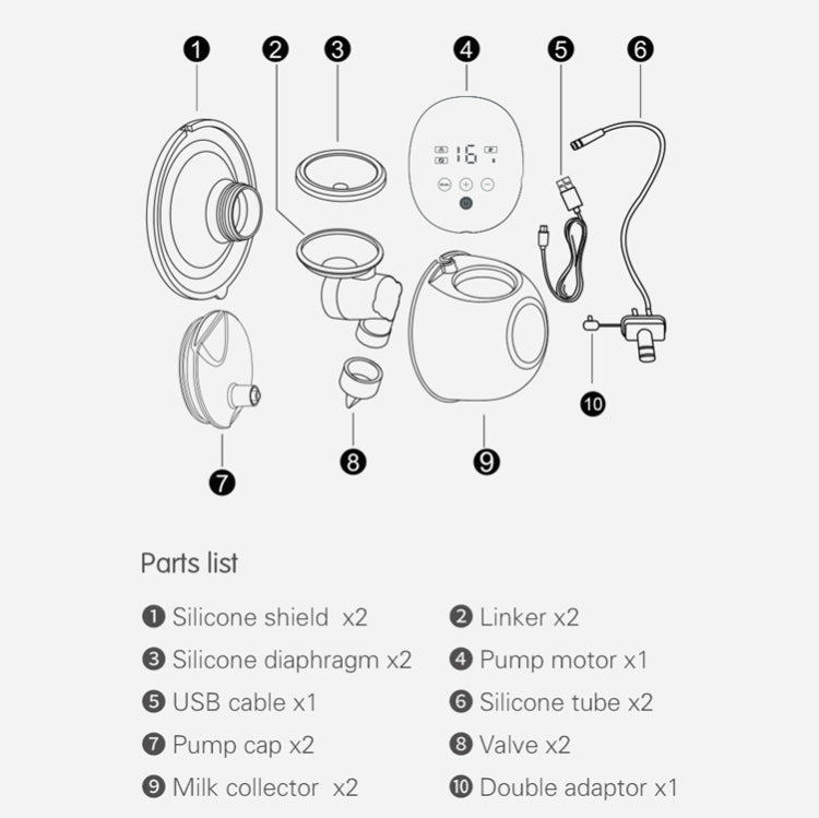 Wearable Automatic Breast Pump Massage Hands-free Invisible Wireless Large Suction Breast Pump, S4DW - English, S9 - English - Pink, S9 - English - Green, S9 - English - Gray, S12 - English - White