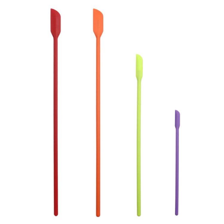 4 in 1 Silicone Mini-Pointed Scraper Lengthening Cosmetic Bottle Scraper Jam Spatula Set, 4 in 1 Red, 4 in 1 Black, 4 in 1 Colorful, 4 in 1 Purple, 4 in 1 Green