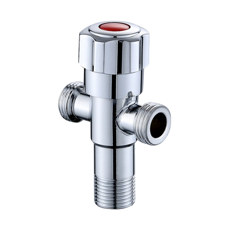 Stainless Steel Double Outlet Angle Valve Single Handle Double Control 1 In 2 Out Electroplating Wire Drawing Angle Valve, Plated, Drawing, Three Round Plated Cold Water, Three Round Plated Hot Water, Plum Wheel Plated Cold Water...