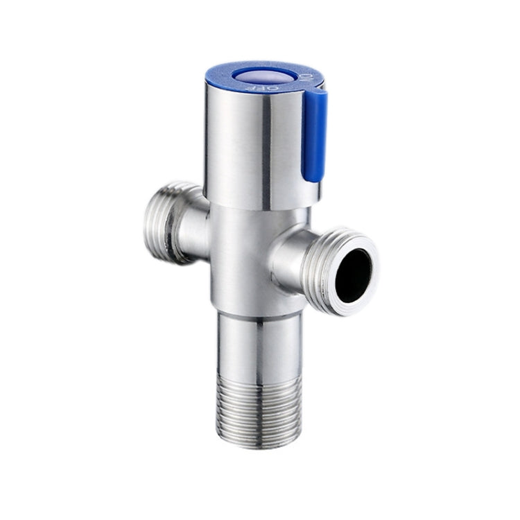 Stainless Steel Double Outlet Angle Valve Single Handle Double Control 1 In 2 Out Electroplating Wire Drawing Angle Valve, Plated, Drawing, Three Round Plated Cold Water, Three Round Plated Hot Water, Plum Wheel Plated Cold Water...