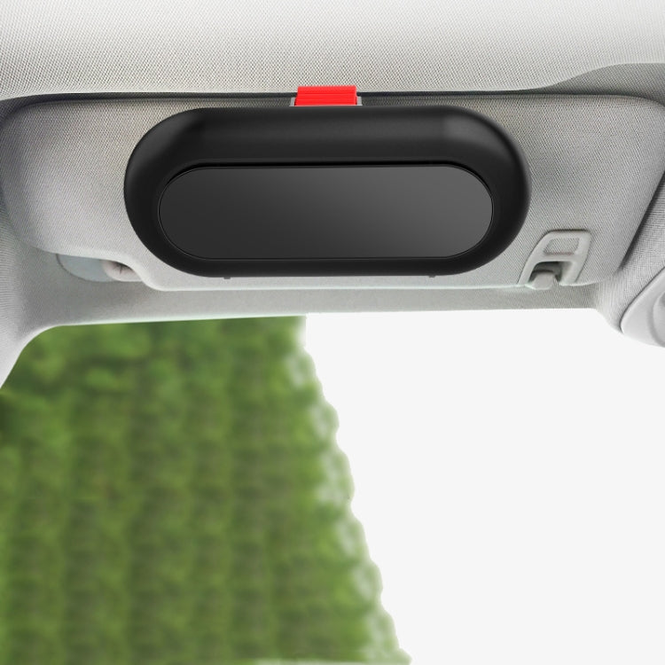 Car Glasses Case Multi-Function Automobile Inner Visor Storage Card, Back Single Snap Black, Back Single Snap White