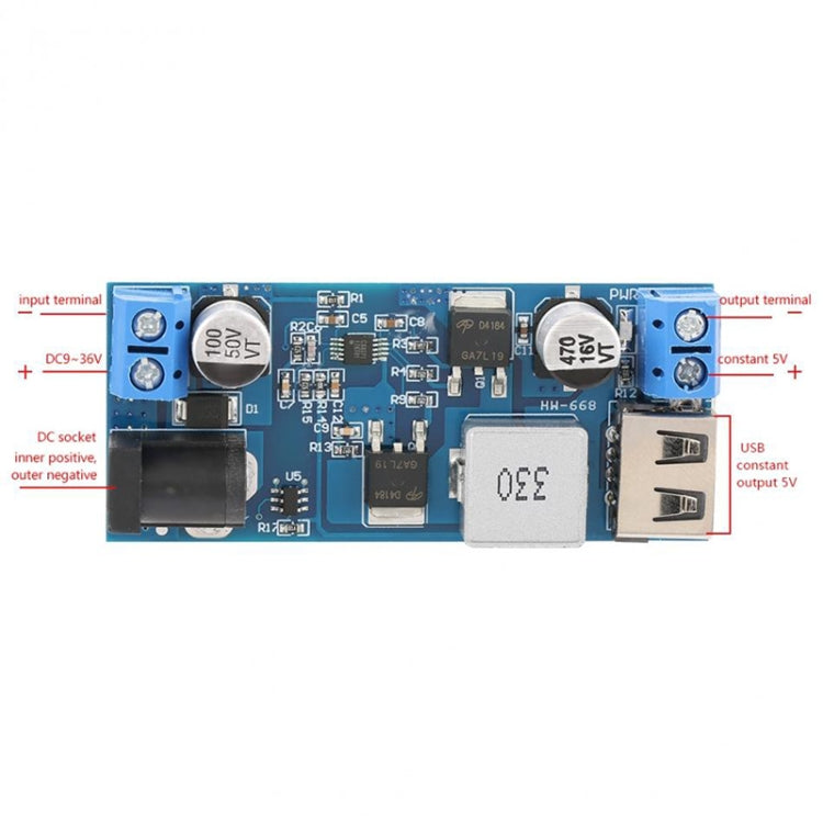 HW-688 DC 5V6A Buck Module 12V24V To 5V Power Supply USB Charging 5A High Power 30W, 24V / 12V To 5V 6A