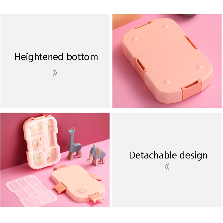 XINGCHENG XC-451 Microwave Student Lunch Box Plastic Compartment Portable Lunch Box, Blue, Pink