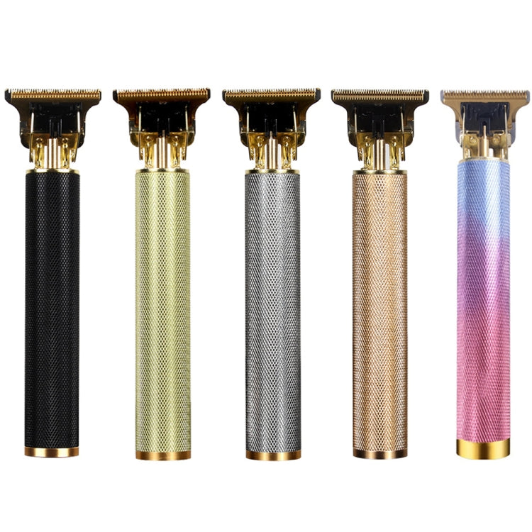 Hollow T-Shaped Steel Head Hair Trimmer USB Charging Carving Electric Hair Clipper, Steel Head (Black), Steel Head (Gold), Steel Head (Silver), Steel Head (Gradient)