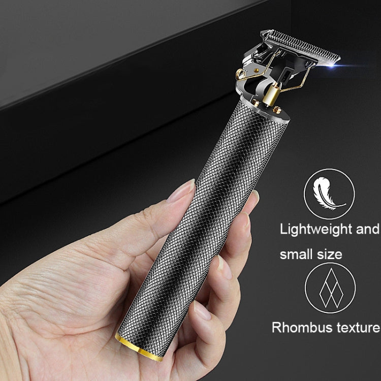 Hollow T-Shaped Steel Head Hair Trimmer USB Charging Carving Electric Hair Clipper, Steel Head (Black), Steel Head (Gold), Steel Head (Silver), Steel Head (Gradient)