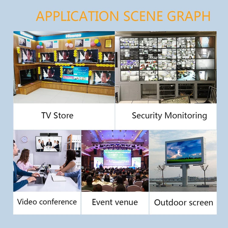 60m 1x4 HDMI Splitter POC Distribution Extender Supports 1080P@60Hz, UK Plug, US Plug, EU Plug, AU Plug