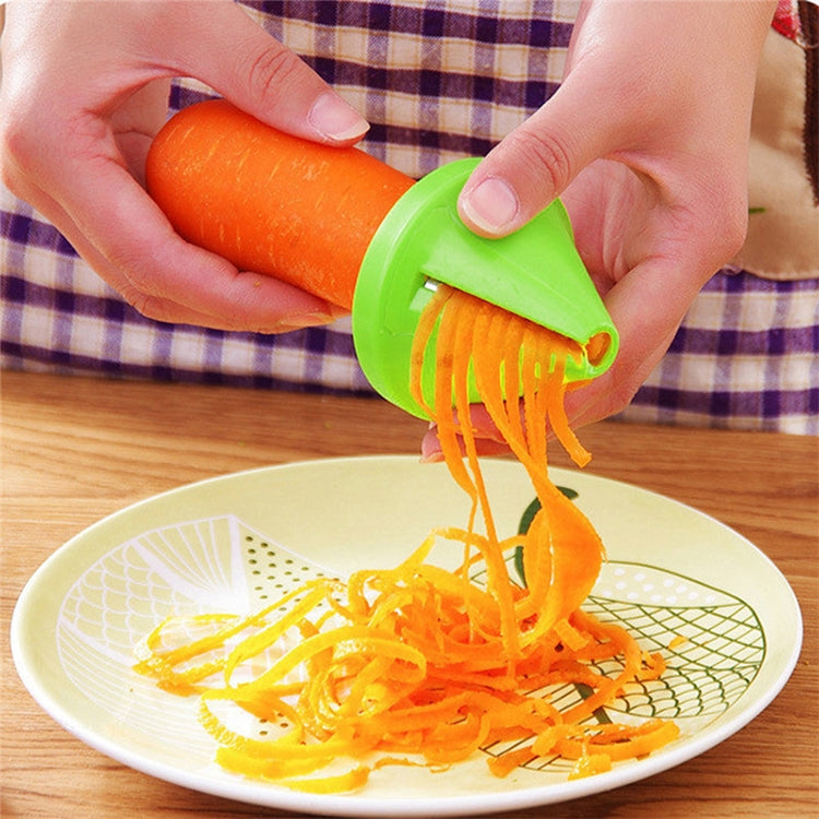 Kitchen Funnel Model Spiral Slicer Vegetable Shred Carrot Cutter, Carrot Cutter(Green), Carrot Cutter(Red)
