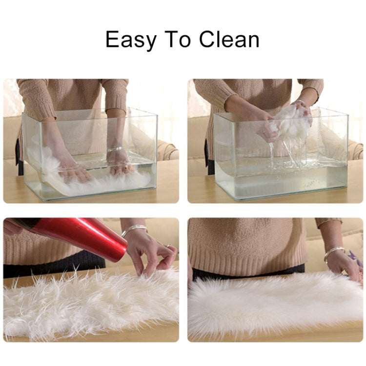 Love Heart Rugs Artificial Wool Sheepskin Hairy Carpet Floor Mat Fur Plain Fluffy Soft Area Rug Tapetes, 50*60cm, 70*90cm
