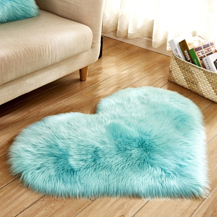 Love Heart Rugs Artificial Wool Sheepskin Hairy Carpet Floor Mat Fur Plain Fluffy Soft Area Rug Tapetes, 50*60cm, 70*90cm